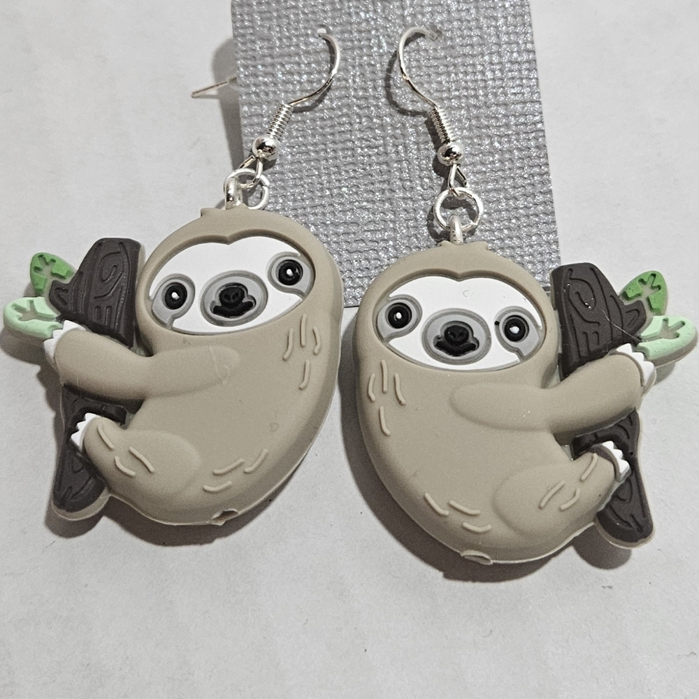 Sloth Bead Dangle Earrings